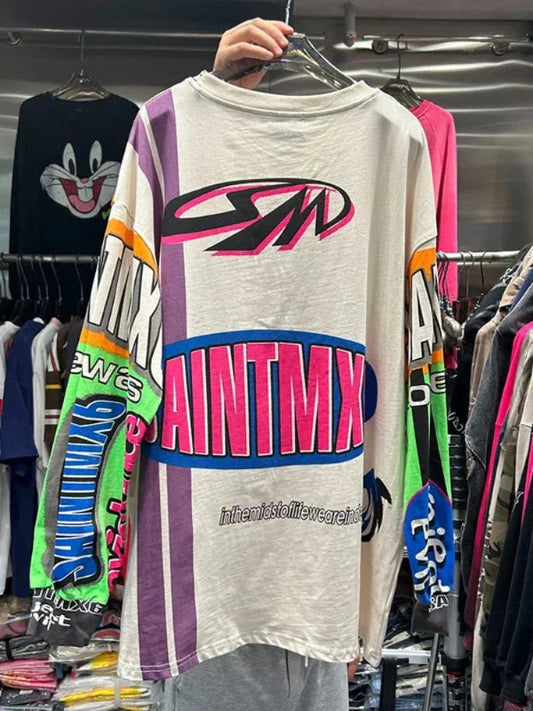 Letter Printed Cotton T Shirts for Women: Fashionable Long Sleeve