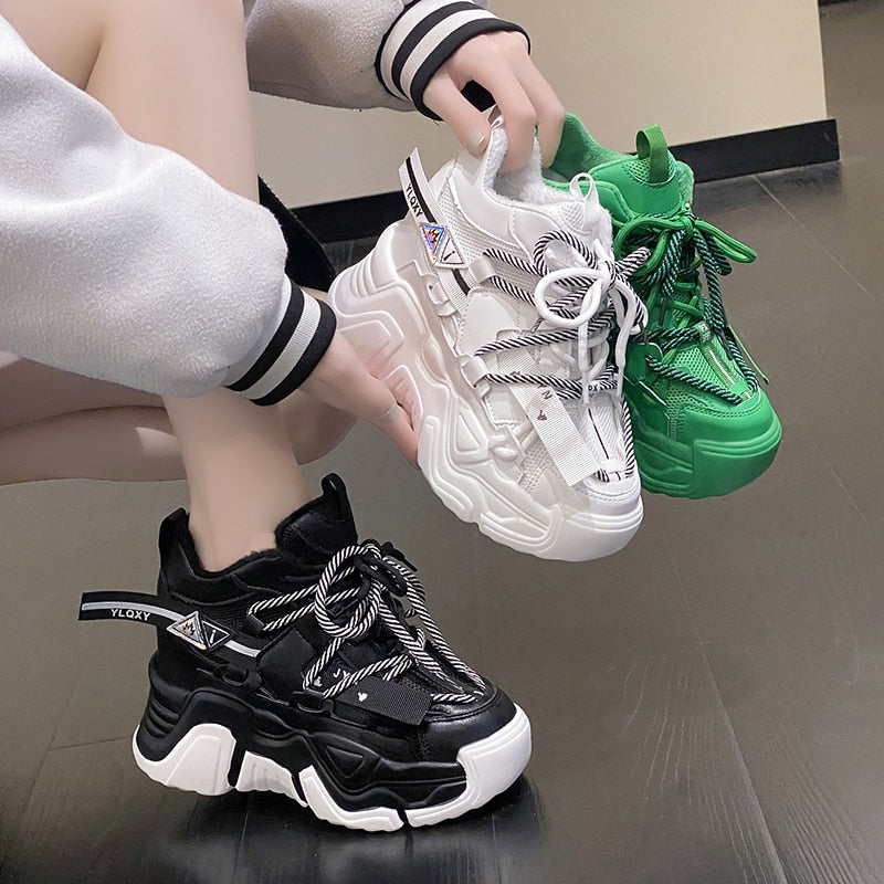 High Platform Ankle Chunky Sneakers Women