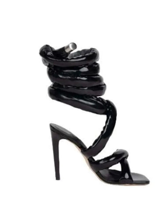 Cross Tie Grey Sandals
