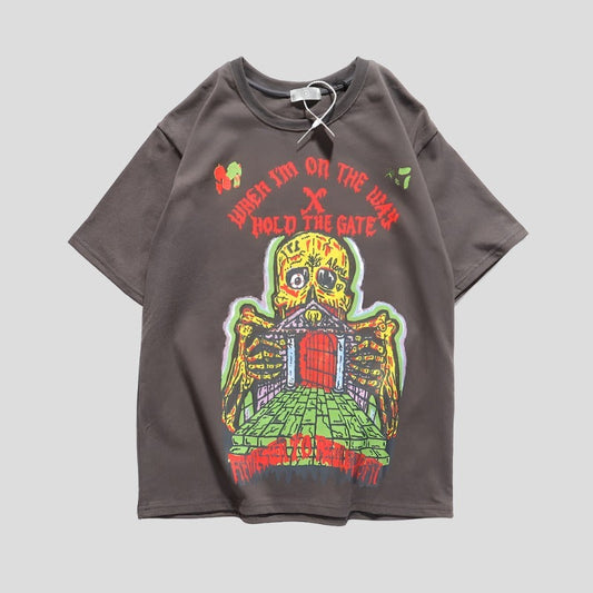 Unisex Kanye Streetwear Skull Print T-shirts