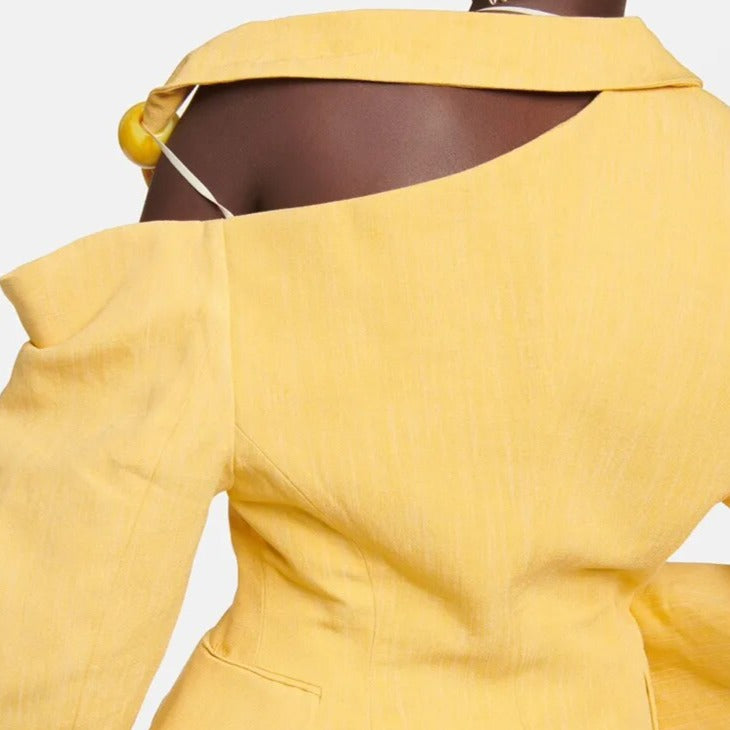 ALYNA ONE SHOULDER BLAZER with BALL