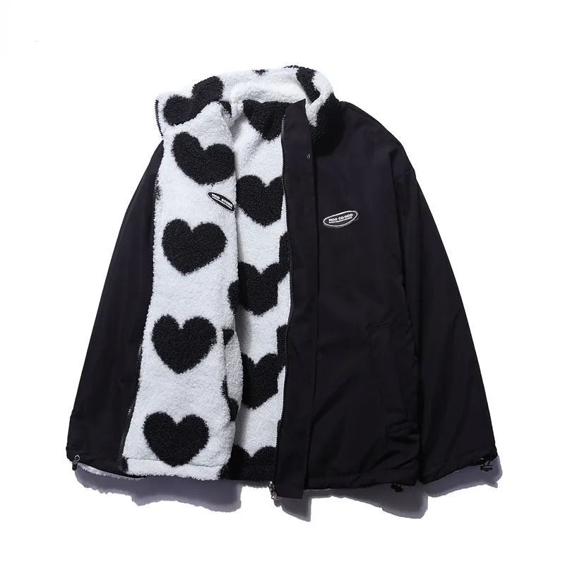 Double-Sided Style Love Lambswool Women's Couple Jacket