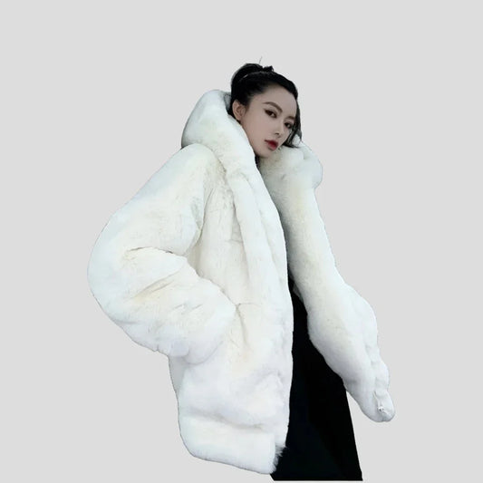 Faux Fur Hooded Winter Jacket for Women
