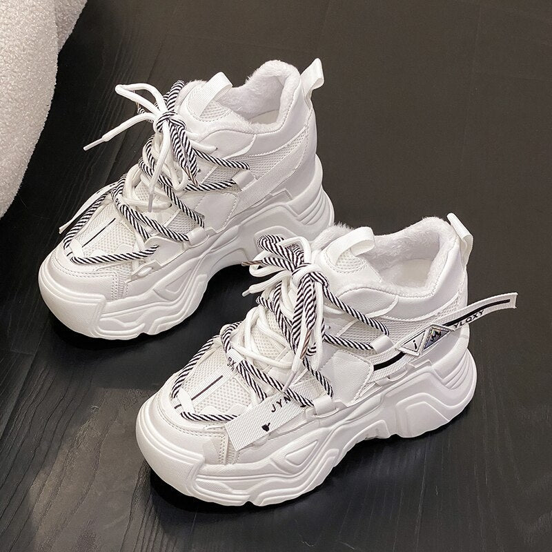 High Platform Ankle Chunky Sneakers Women