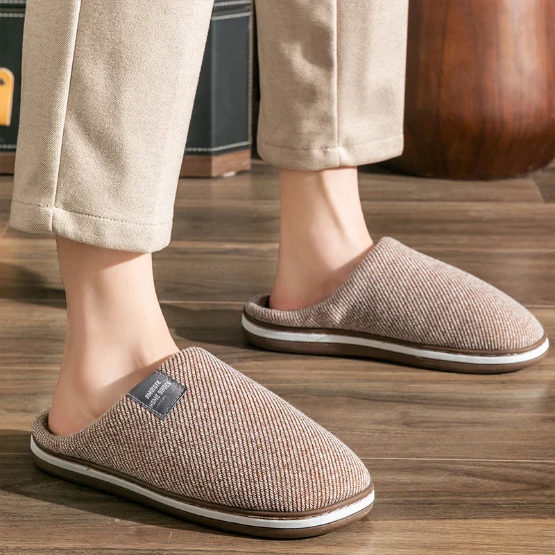 Soft Cotton, Non-slip Big and Tall Slippers for Men