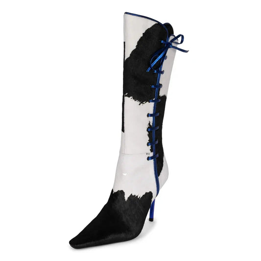 Jeffrey Campbell Inspired Cow Print Boots