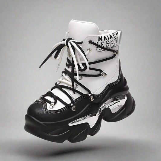 Women's High Platform Motorcycle Boots