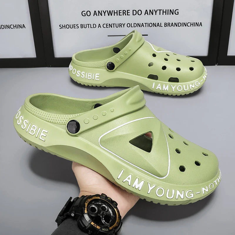 Soft Bottom Outdoor Pool Shoes for Men: Cave Clogs Slippers