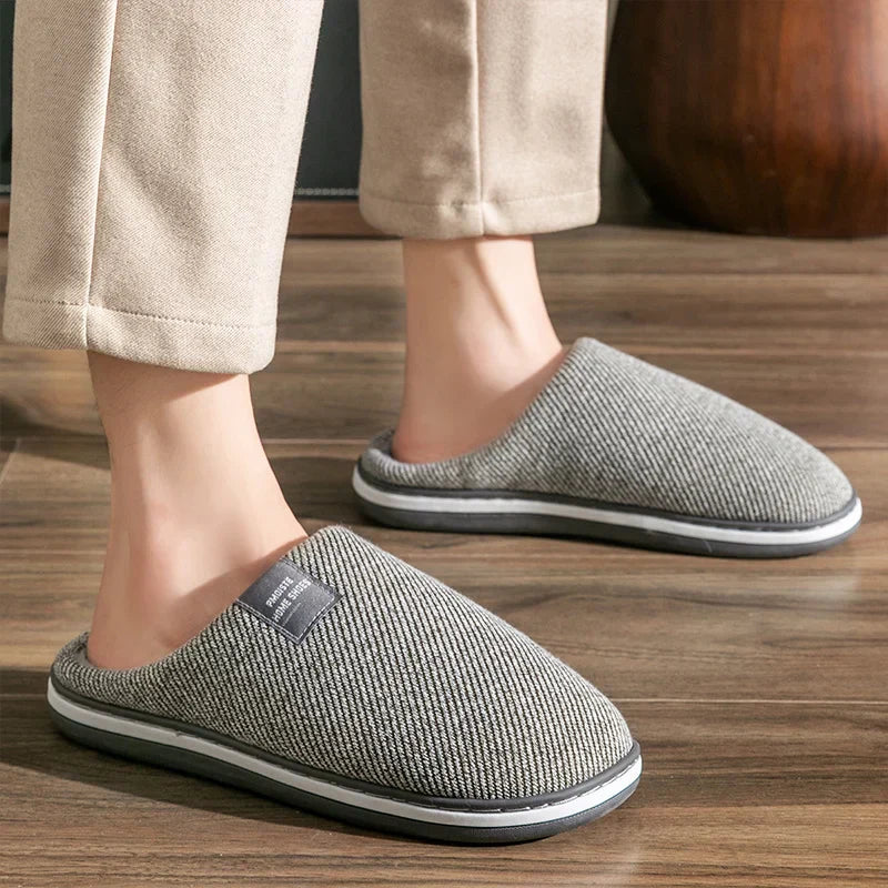 Soft Cotton, Non-slip Big and Tall Slippers for Men