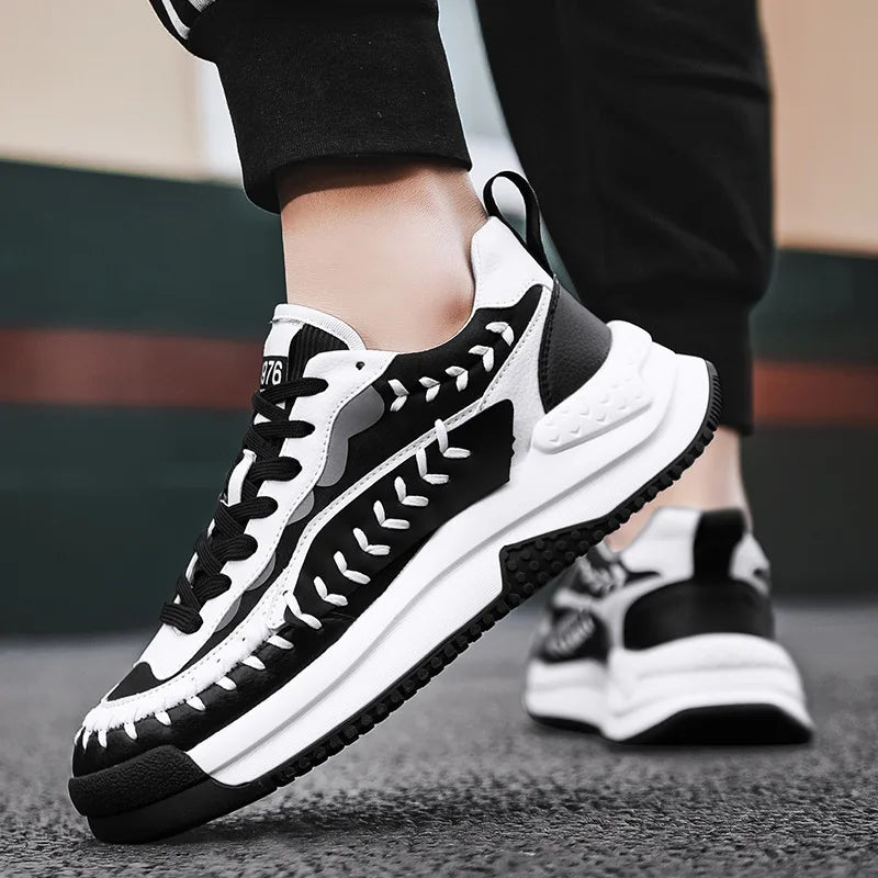 Chunky Sneakers: Non-Slip Vulcanized Footwear for Men