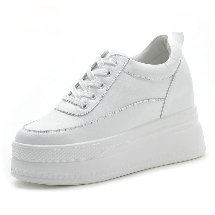 Women's 9cm Platform Wedges Closed Sneakers