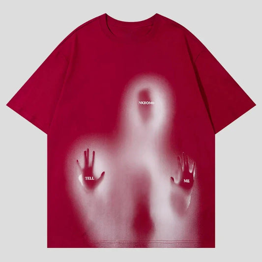 Punk Rock T Shirts: Unreal Shadows Oversized Graphic Tee