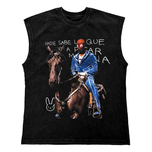 Gangsta T Shirt - Washed Tank Top for Men
