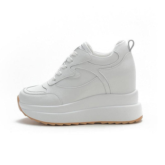 Wedge White Platform Sneakers for Women
