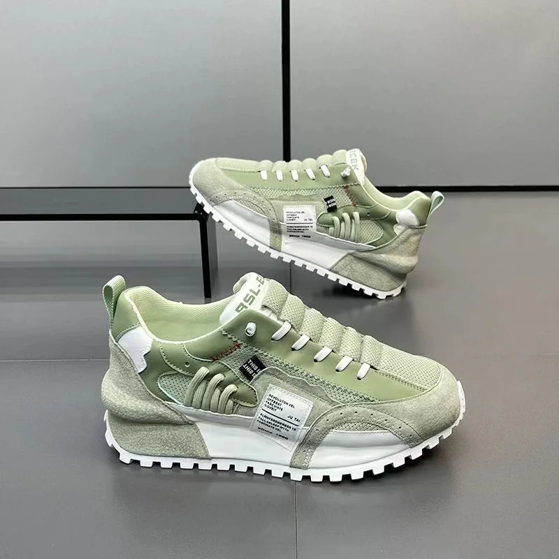 Slip-On Elevator Shoes for Men Checeful Chunky Sneakers