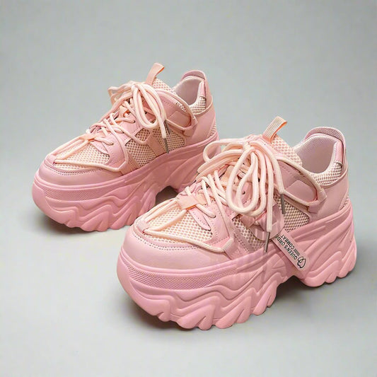 Chunky Sneakers: 8cm Heel for Women