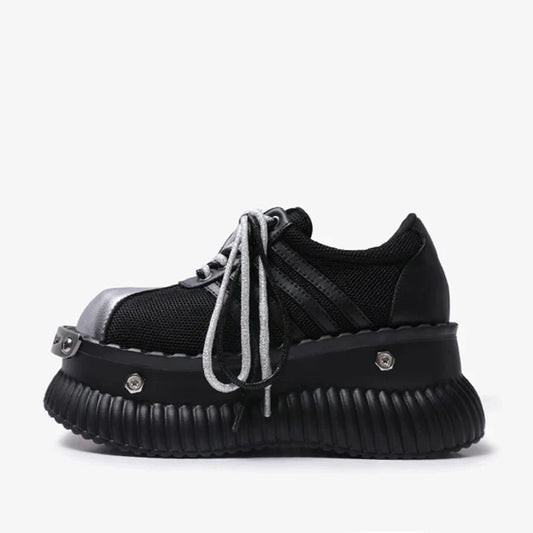 Goth Platform Sneakers Metal Rock Punk Style for Women