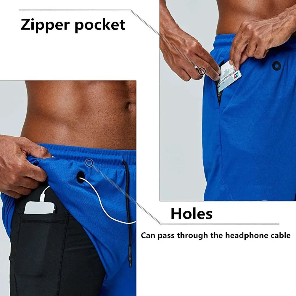 2-in-1 Running Shorts For Men