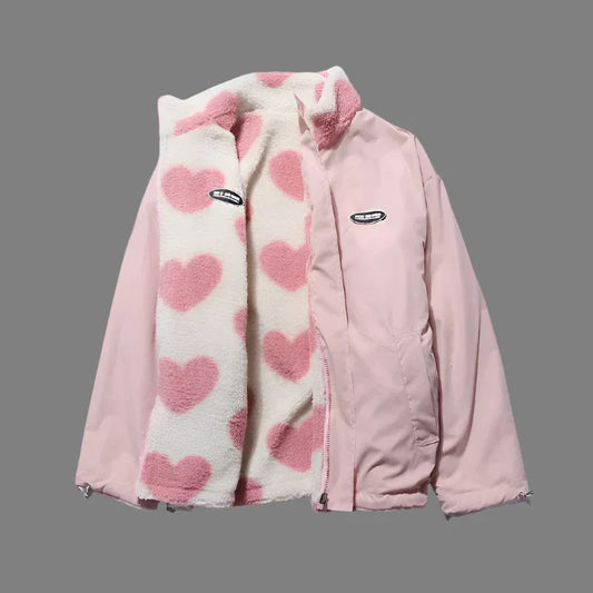 Double-Sided Style Love Lambswool Women's Couple Jacket