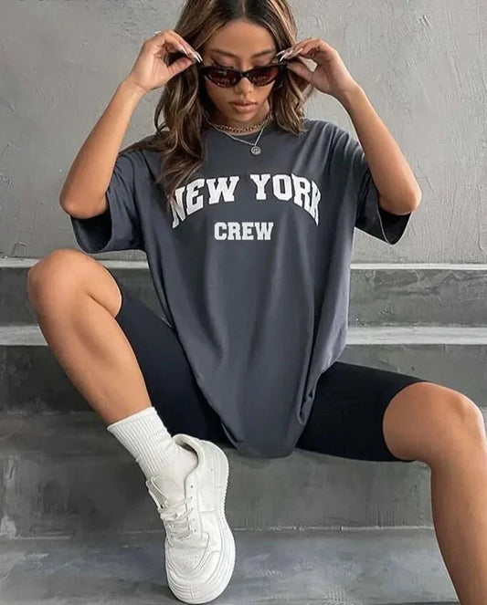 New York T Shirt Oversized - Urban Fashion Statement for Women