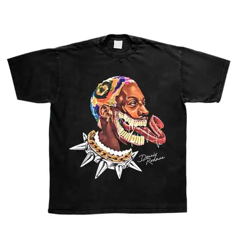 Men's Oversize Hip-Hop Retro T-Shirt: Dennis Rodman Edition