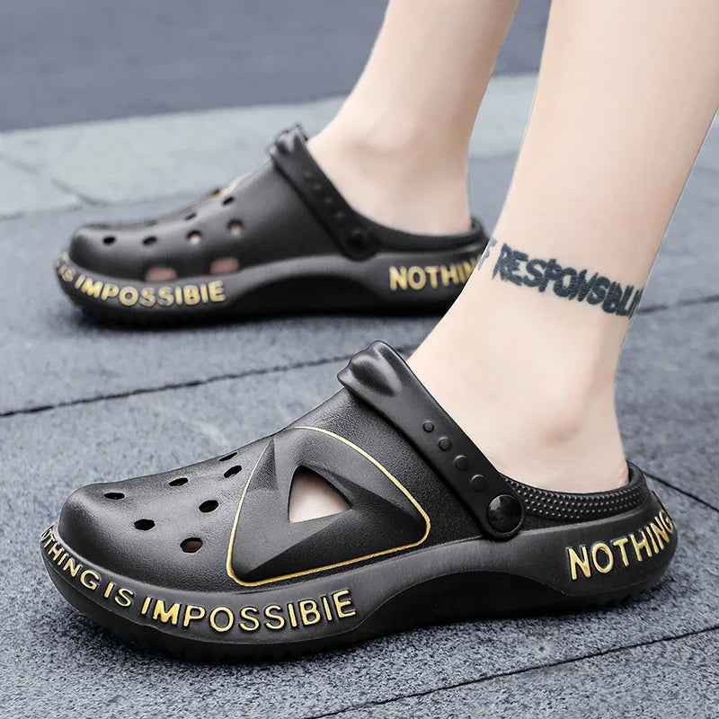 Soft Bottom Outdoor Pool Shoes for Men: Cave Clogs Slippers