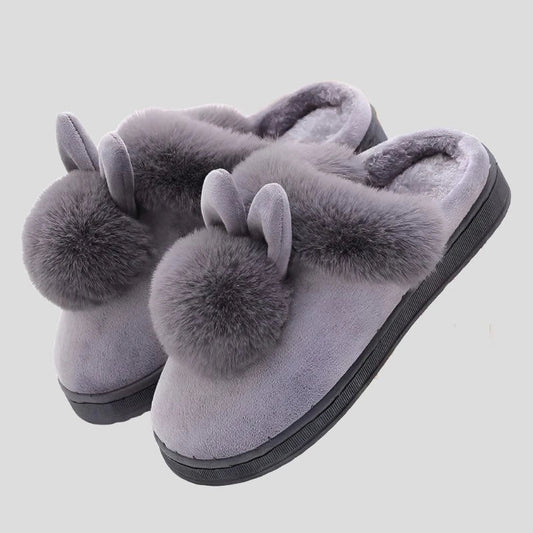 Fluffy Rabbit Plush Slippers for Women