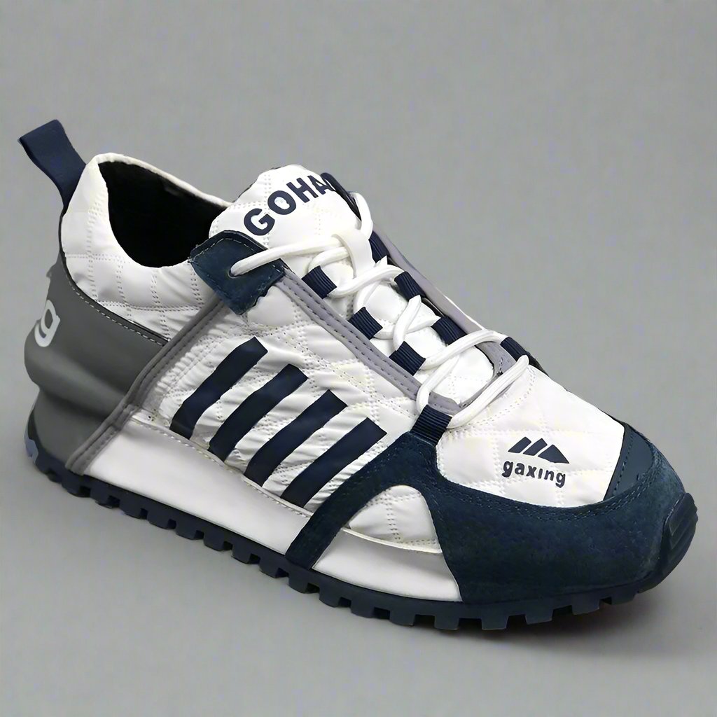 Unisex Chunky Cross-tied Split Leather Bubuk Loafer Sneakers
