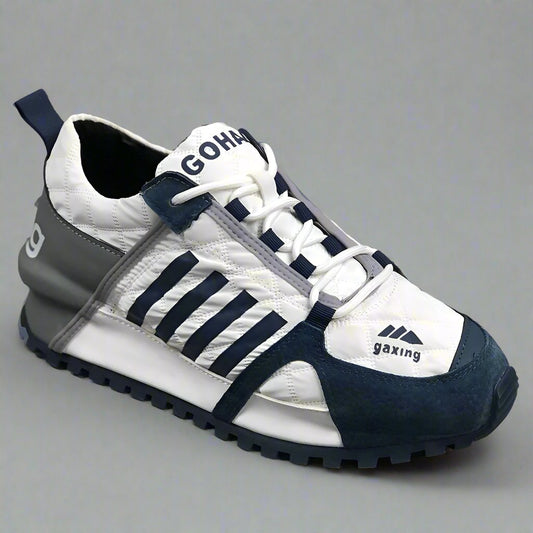 Unisex Chunky Cross-tied Split Leather Bubuk Loafer Sneakers