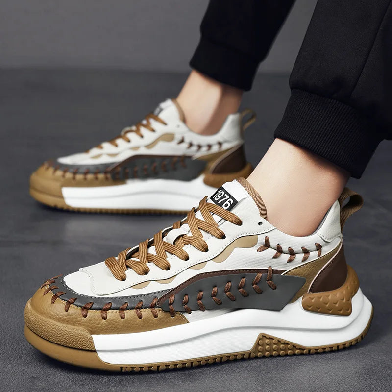 Chunky Sneakers: Non-Slip Vulcanized Footwear for Men