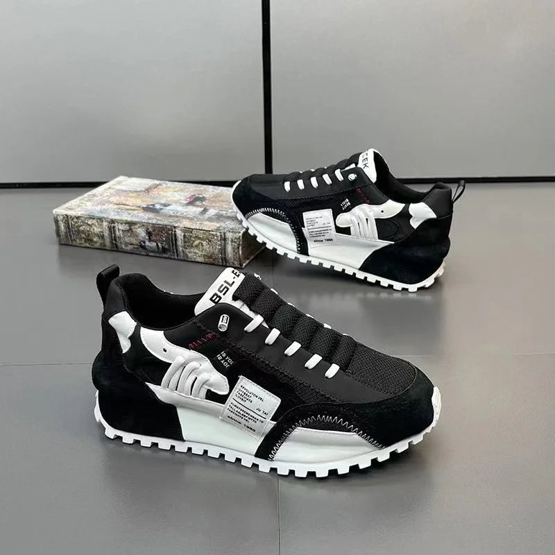 Slip-On Elevator Shoes for Men Checeful Chunky Sneakers
