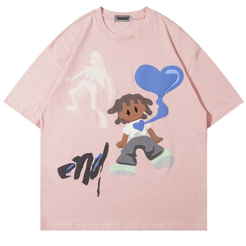Oversized Graphic Tee - Heart for Men