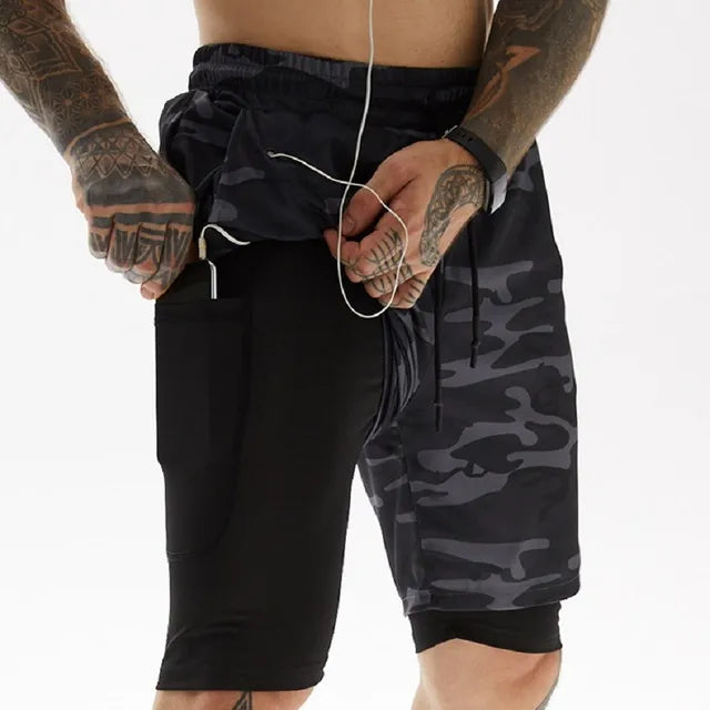 2-in-1 Running Shorts For Men