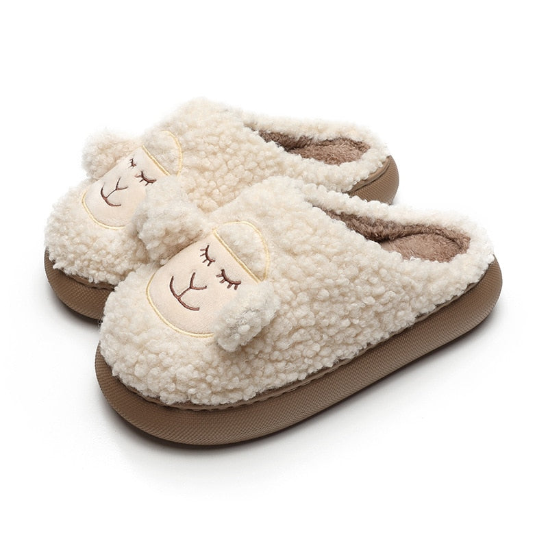 Winter Indoor Sheep Slippers for Women