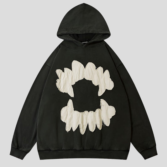 Unisex Harajuku Punk Gothic Pullover Black Hoodie
