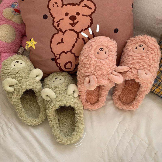 Winter Indoor Sheep Slippers for Women