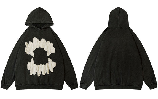 Unisex Harajuku Punk Gothic Pullover Black Hoodie
