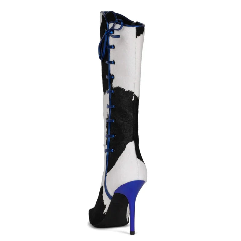 Jeffrey Campbell Inspired Cow Print Boots