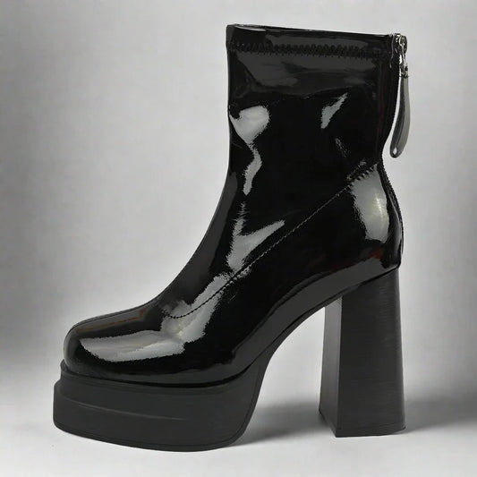 High Heel Black Boots for Women