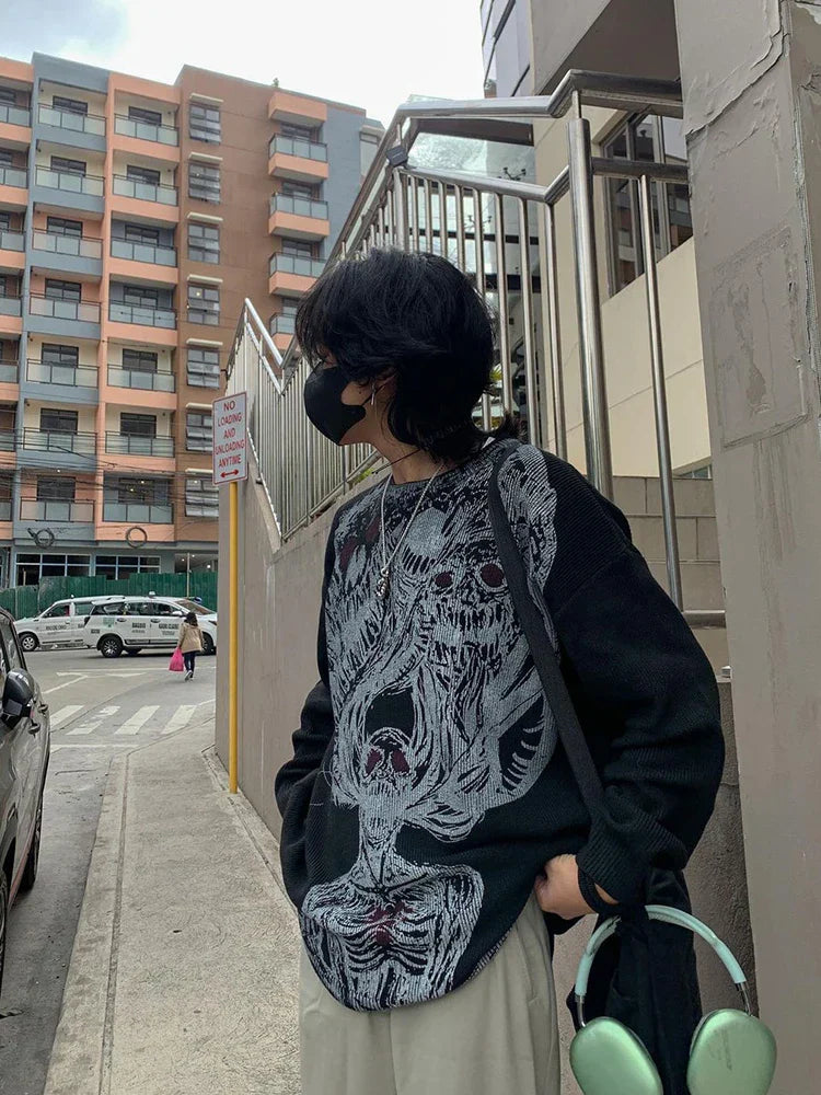 Retro Knit Sweater - Unisex Gothic