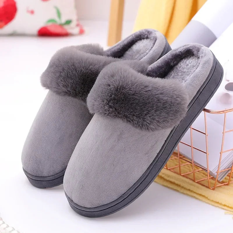 Fluffy Rabbit Plush Slippers for Women