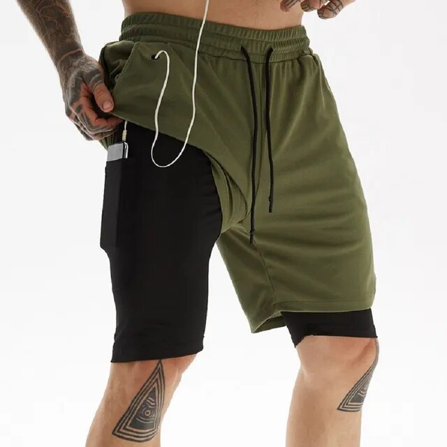 2-in-1 Running Shorts For Men