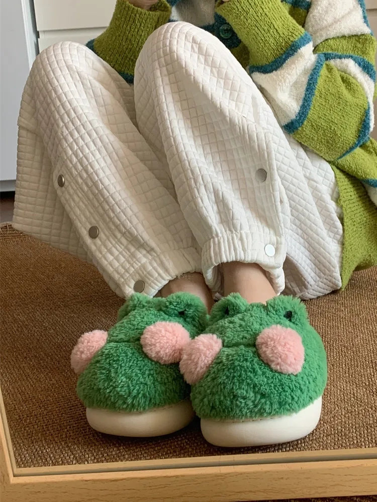 Unisex Lovely Frog Slippers