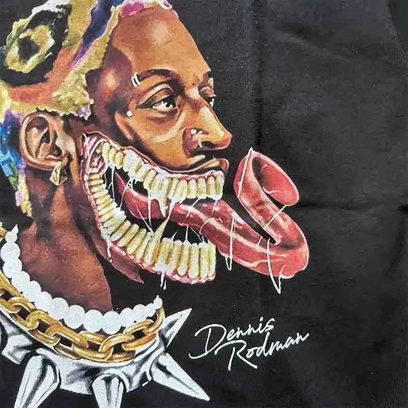 Men's Oversize Hip-Hop Retro T-Shirt: Dennis Rodman Edition