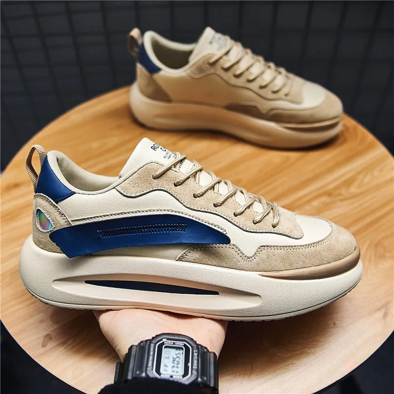 Chunky Sneakers: Non-Slip Vulcanized Footwear for Men