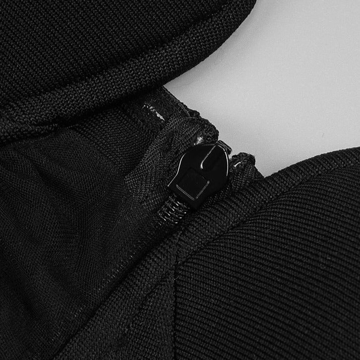 ESYVE HOLLOW OUT STRAPS MINI DRESS