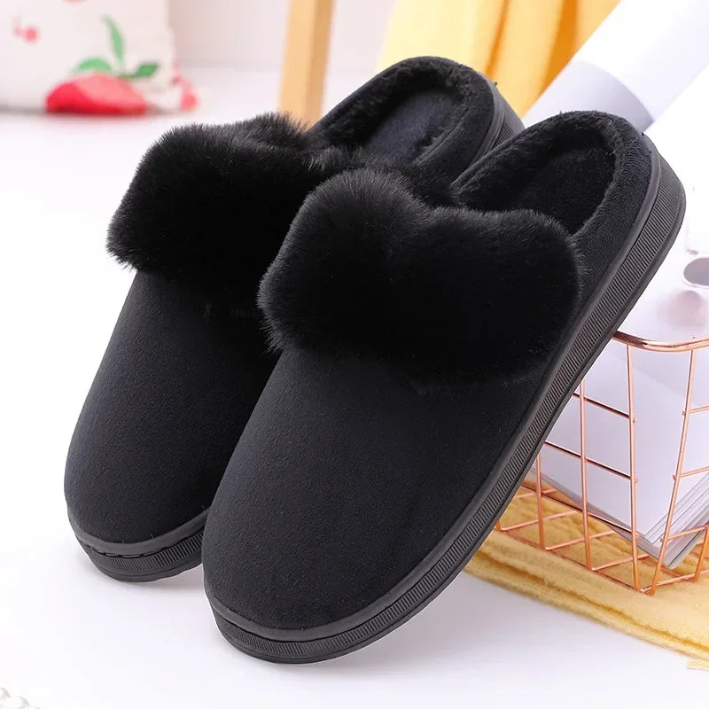 Fluffy Rabbit Plush Slippers for Women