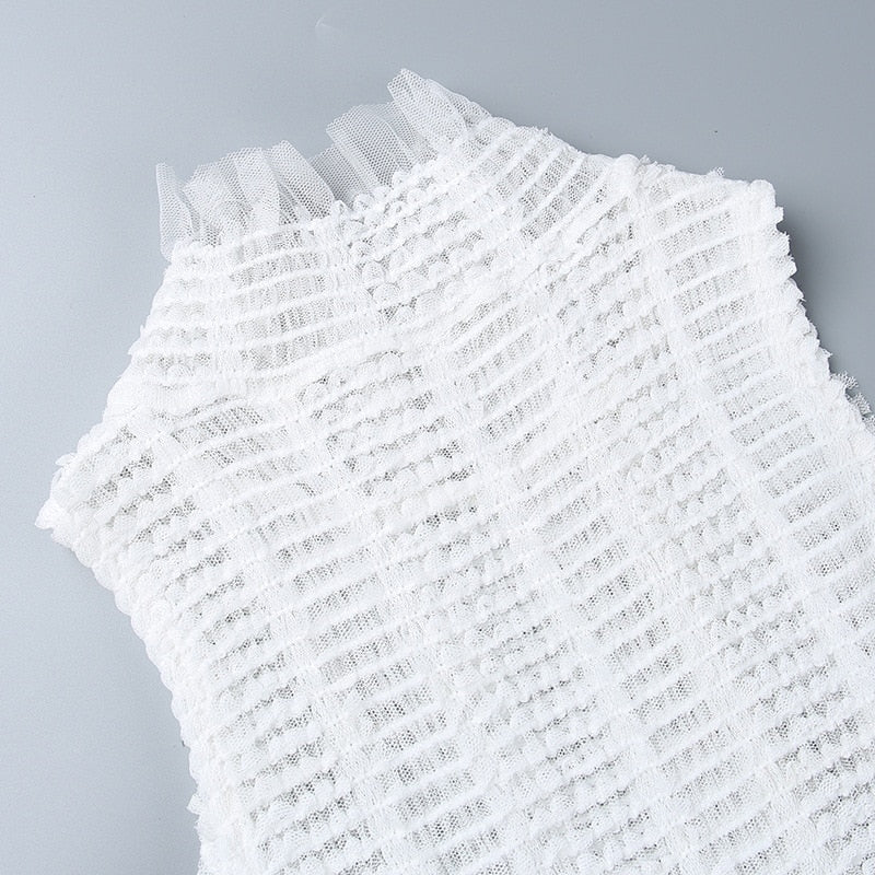 TOMOE SLEEVELESS MESH MINI DRESS