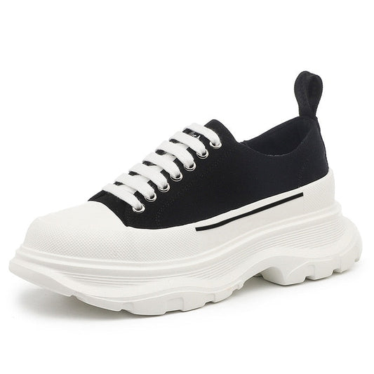 Canvas Platform Sneakers: 5cm of Style for Women
