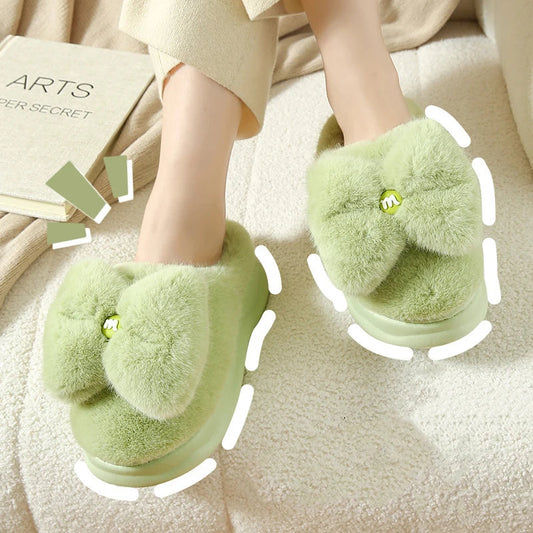 Chunky Plush Non-Slip Fluffy Slippers for Women